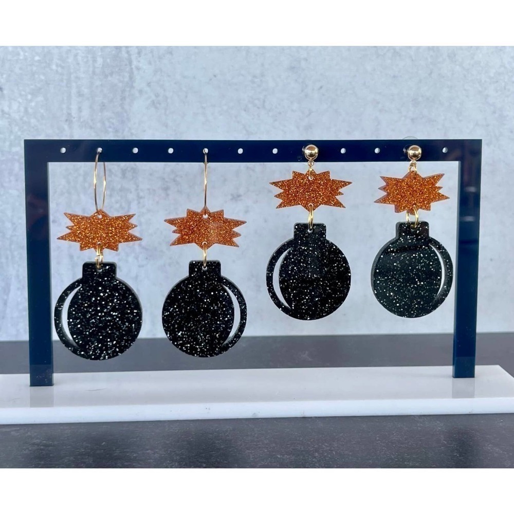 Fire Bomb! Acrylic Earrings